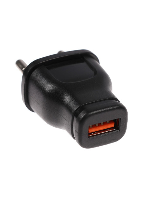 Сетевое зарядное устройство Luazon LPA-18, USB, 1 А, чёрное