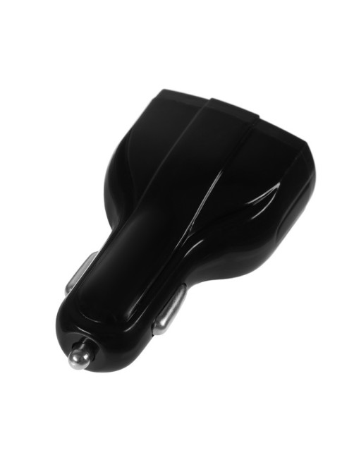 Зарядное устройство в автомобиль Cartage, 12-24 В, 2 USB, Type-c 3.5 А, чёрное