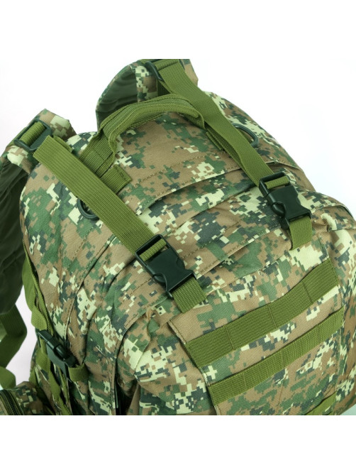 Рюкзак тактический туристический Storm tactic, 50 л, с карманами, расцветка пиксели, зелёный