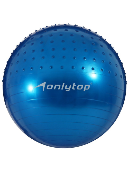 Фитбол ONLYTOP d=65 см, 1000 г, полумассажный, МИКС