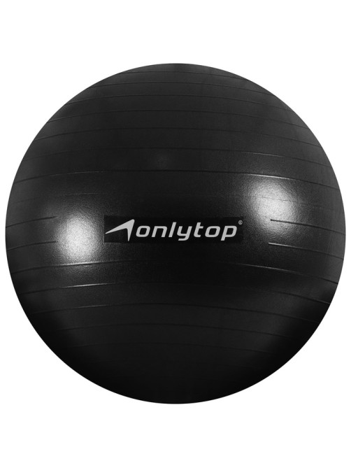 Фитбол ONLYTOP, d=85 см, 1400 г, антивзрыв, чёрный