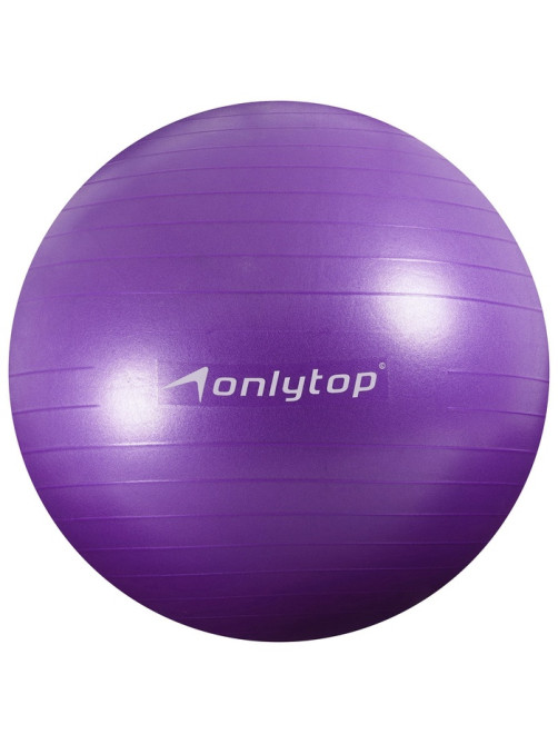 Фитбол ONLYTOP, d=75 см, 1000 г, антивзрыв, фиолетовый
