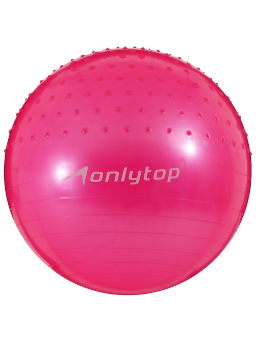 Фитбол ONLYTOP d=65 см, 1000 г, полумассажный, МИКС