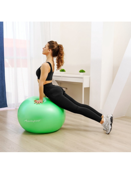 Фитбол ONLYTOP, d=85 см, 1400 г, антивзрыв, зелёный