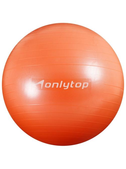 Фитбол ONLYTOP, d=85 см, 1400 г, антивзрыв, оранжевый