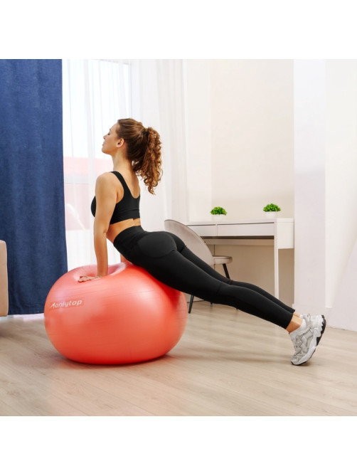 Фитбол ONLYTOP, d=85 см, 1400 г, антивзрыв, оранжевый