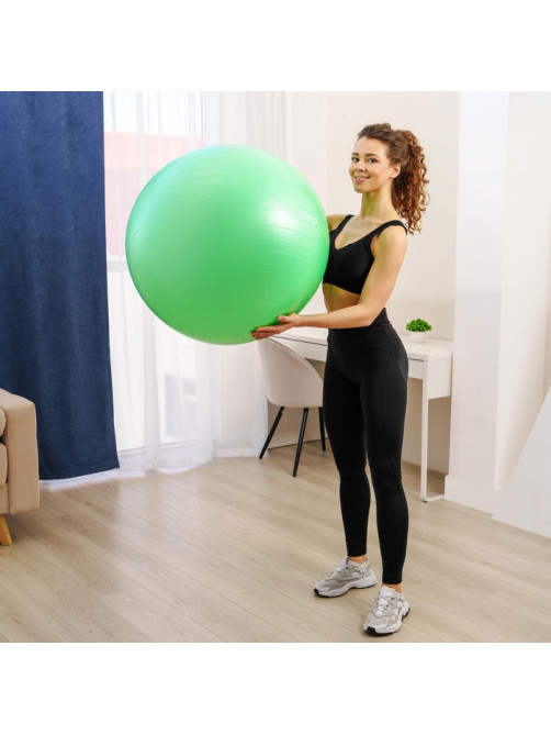 Фитбол ONLYTOP, d=85 см, 1400 г, антивзрыв, зелёный