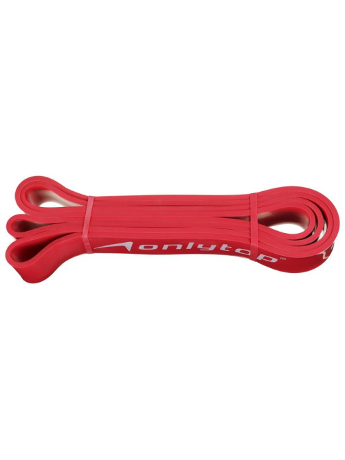 Эспандер ленточный многофункциональный ONLYTOP, 208×4.4×0.5 см, 17-54 кг, красный