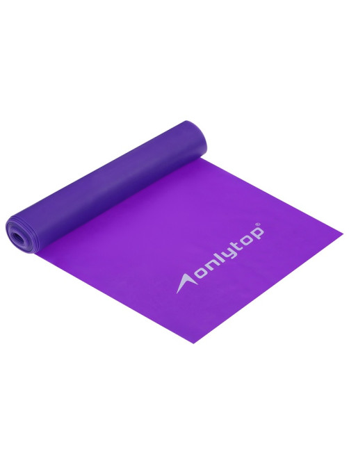 Эспандер ленточный для фитнеса ONLYTOP, 150×15×0.05 см, 20 кг, МИКС