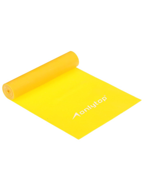Эспандер ленточный для фитнеса ONLYTOP, 150×15×0.05 см, 20 кг, МИКС