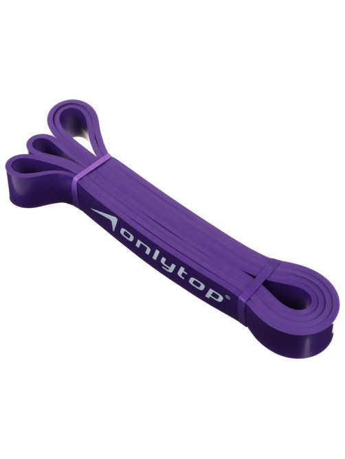 Эспандер ленточный многофункциональный ONLYTOP, 208×3.2×0.5 см, 15-40 кг, фиолетовая