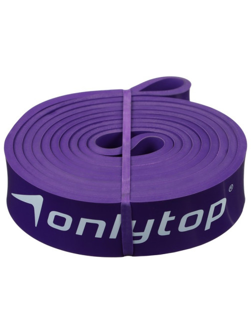Эспандер ленточный многофункциональный ONLYTOP, 208×3.2×0.5 см, 15-40 кг, фиолетовая