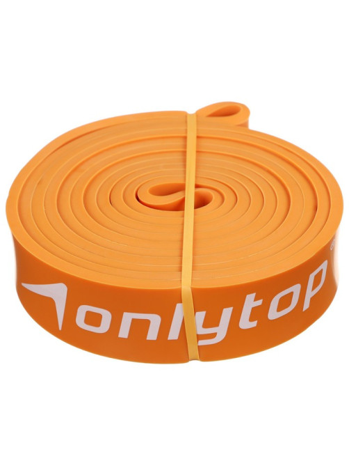 Эспандер ленточный многофункциональный ONLYTOP, 208×2.9×0.5 см, 11-36 кг, оранжевый