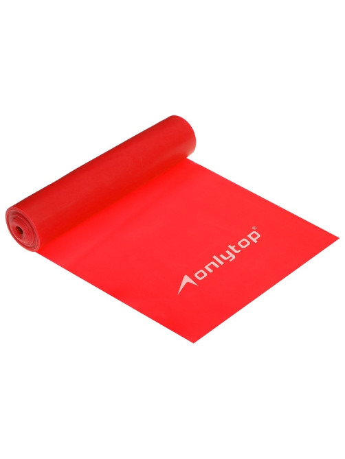 Эспандер ленточный для фитнеса ONLYTOP, 150×15×0.05 см, 20 кг, МИКС