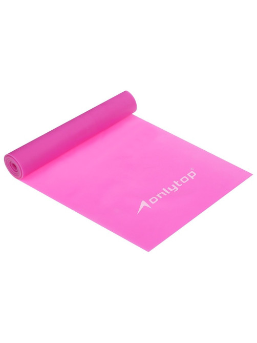 Эспандер ленточный для фитнеса ONLYTOP, 150×15×0.035 см, 5 кг, в тубе, МИКС