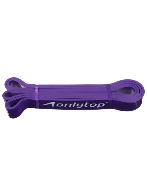 Эспандер ленточный многофункциональный ONLYTOP, 208×3.2×0.5 см, 15-40 кг, фиолетовая