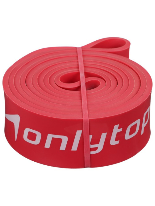 Эспандер ленточный многофункциональный ONLYTOP, 208×4.4×0.5 см, 17-54 кг, красный