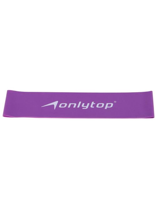 Фитнес-резинка ONLYTOP, 30,5х7,6х0,07 см, нагрузка 6 кг, цвет фиолетовый