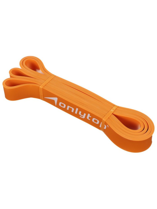 Эспандер ленточный многофункциональный ONLYTOP, 208×2.9×0.5 см, 11-36 кг, оранжевый