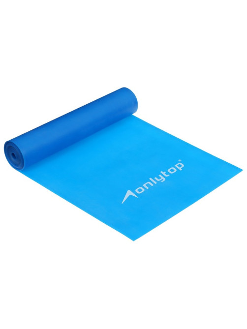 Эспандер ленточный для фитнеса ONLYTOP, 150×15×0.05 см, 20 кг, МИКС