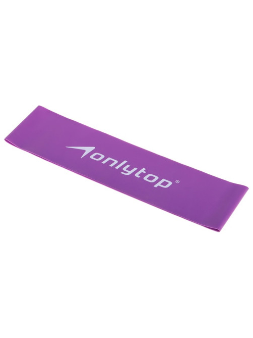 Фитнес-резинка ONLYTOP, 30,5х7,6х0,07 см, нагрузка 6 кг, цвет фиолетовый