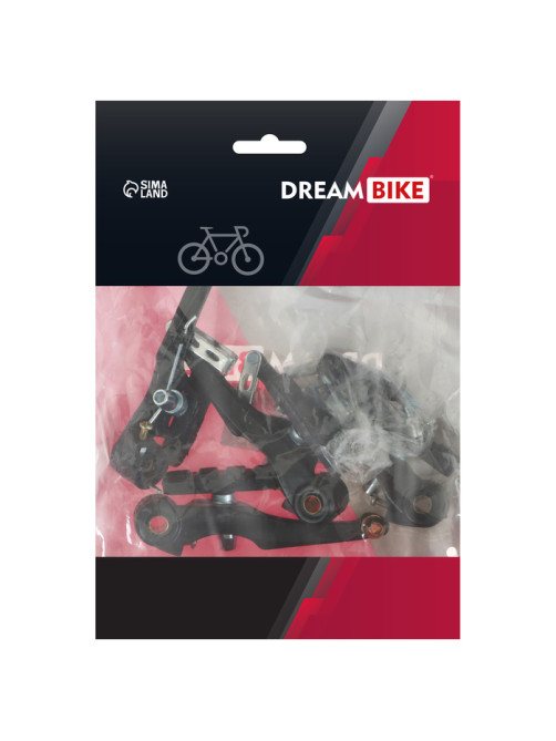 Тормоз Dream Bike, V-brake, алюминий, рамки 110 мм, колодки 60 мм, серебристый