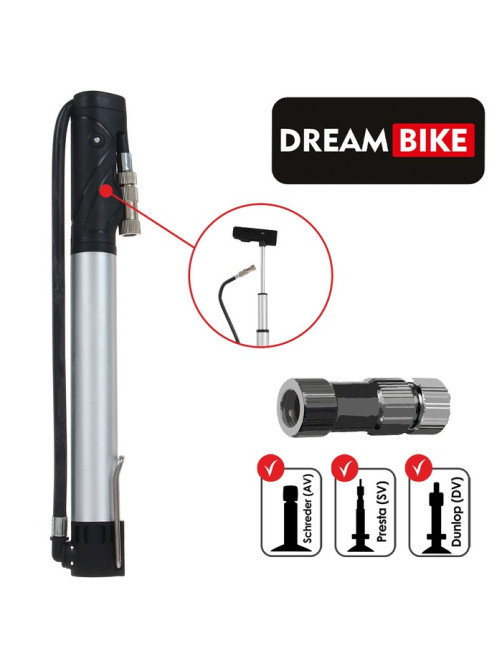 Насос телескопический Dream Bike, серый