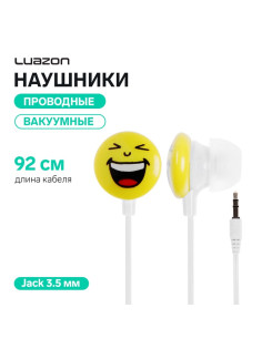 Наушники Luazon VBT 1.3 «Смайлик Улыбка», вакуумные