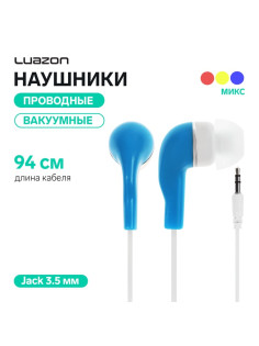 Наушники Luazon LV-145, проводные, вакуумные, Jack 3.5 мм, кабель 94 см, МИКС