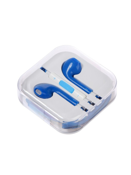 Наушники Luazon RX-13, вкладыши, микрофон, синие