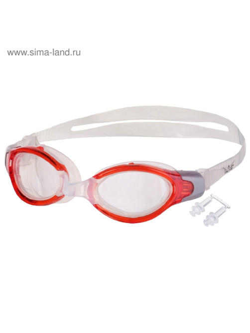 Очки для плавания ONLYTOP, беруши, МИКС