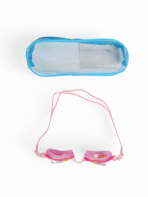 Очки для плавания детские ONLYTOP Swim «Русалка», беруши, розовые