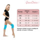 Наколенники для гимнастики и танцев Grace Dance, с уплотнителем, р. S, 7-10 лет, бирюзовые