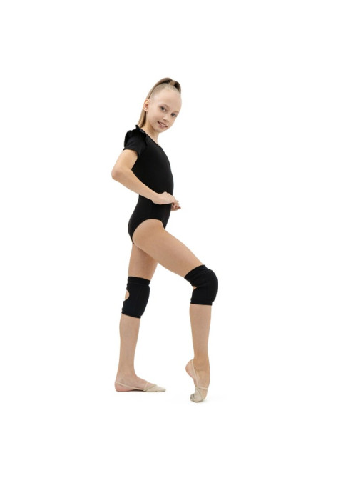 Наколенники для гимнастики и танцев Grace Dance, с уплотнителем, р. S, 7-10 лет, чёрные