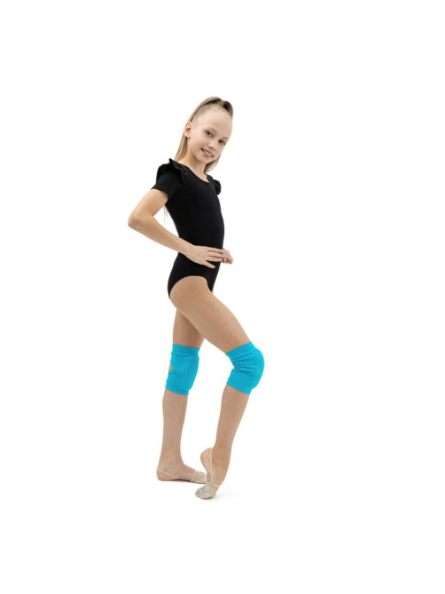 Наколенники для гимнастики и танцев Grace Dance, с уплотнителем, р. S, 7-10 лет, бирюзовые