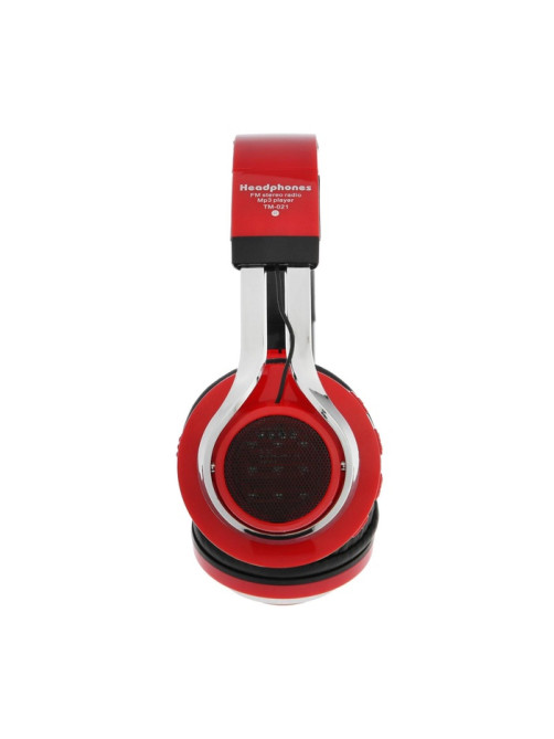 Наушники беспроводные, накладные, Luazon RX-1, Bluetooth 4.2, с микрофоном, с подсветкой LED, microSD, FM, 250 мАч, красные