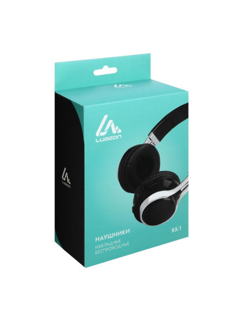 Наушники беспроводные, накладные, Luazon RX-1, Bluetooth 4.2, с микрофоном, с подсветкой LED, microSD, FM, 250 мАч, красные