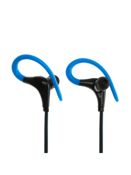 Наушники спортивные беспроводные, Luazon VBT 1.12, вакуумные, Bluetooth 4.1, с микрофоном, 80 мАч, чёрно-синие