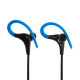 Наушники спортивные беспроводные, Luazon VBT 1.12, вакуумные, Bluetooth 4.1, с микрофоном, 80 мАч, чёрно-синие