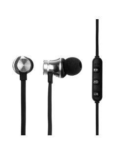 Наушники спортивные беспроводные, магнитные, Luazon VBT 1.1, вакуумные, Bluetooth 4.1, с микрофоном, 80 мАч, чёрные