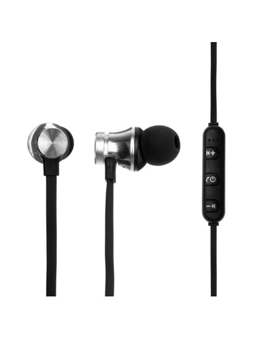 Наушники спортивные беспроводные, магнитные, Luazon VBT 1.1, вакуумные, Bluetooth 4.1, с микрофоном, 80 мАч, чёрные