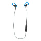 Наушники спортивные беспроводные, Luazon VBT 1.12, вакуумные, Bluetooth 4.1, с микрофоном, 80 мАч, чёрно-синие