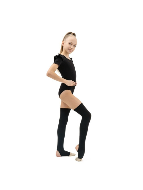 Гетры для гимнастики и танцев Grace Dance №4, длина 50 см, чёрные