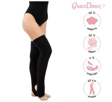 Гетры для гимнастики и танцев Grace Dance №1, длина 60 см, чёрные