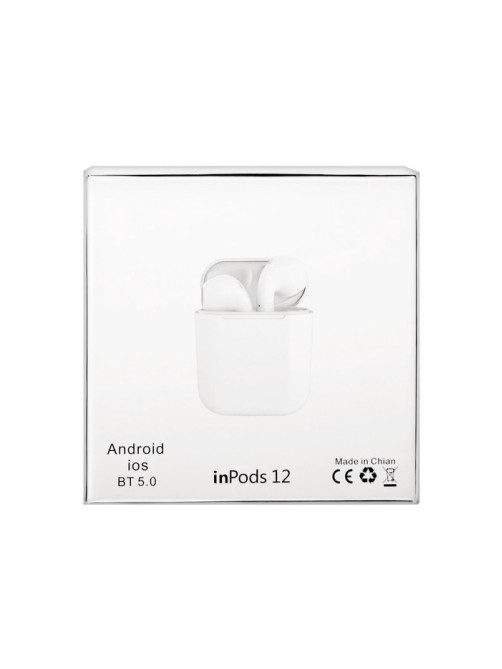 Наушники беспроводные Luazon i12, TWS, вкладыши, Bluetooth 5.0, 35/300 мАч, жёлтые матовые