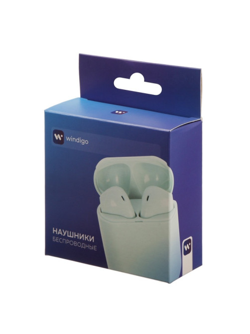 Наушники беспроводные Windigo W22, TWS, вкладыши, Bluetooth 5.0, 40/500 мАч, сенсор, белые глянцевые