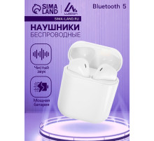 Наушники беспроводные Luazon i12, TWS, вкладыши, Bluetooth 5.0, 35/300 мАч, белые глянцевые