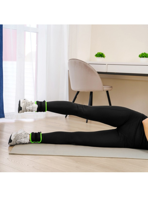 Утяжелители неопреновые ONLYTOP, 2 шт.×0.25 кг, чёрные, салатовые
