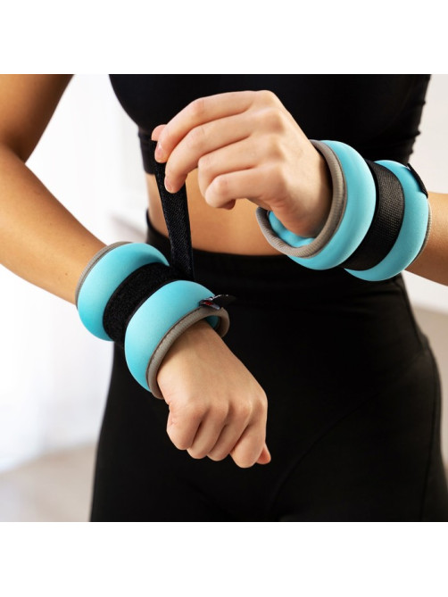 Утяжелители неопреновые ONLYTOP, 2 шт.×0.25 кг, голубые