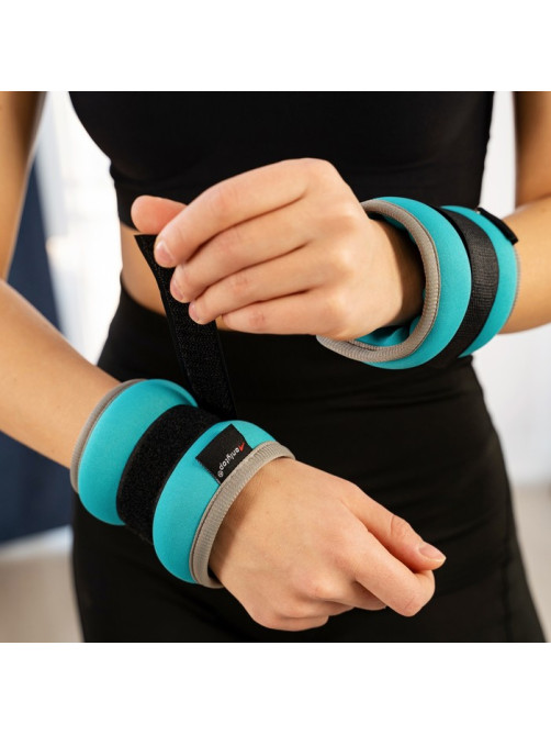 Утяжелители неопреновые ONLYTOP, 2 шт.×0.5 кг, цвет мятный